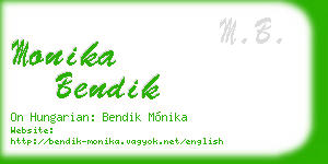 monika bendik business card