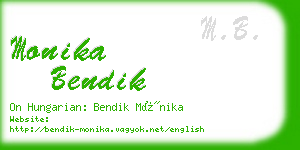 monika bendik business card